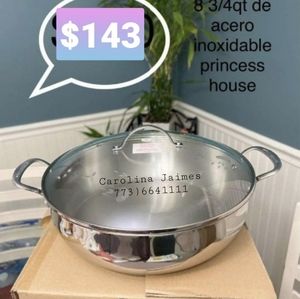 Casuela de 8.75 acero inoccidable princess house